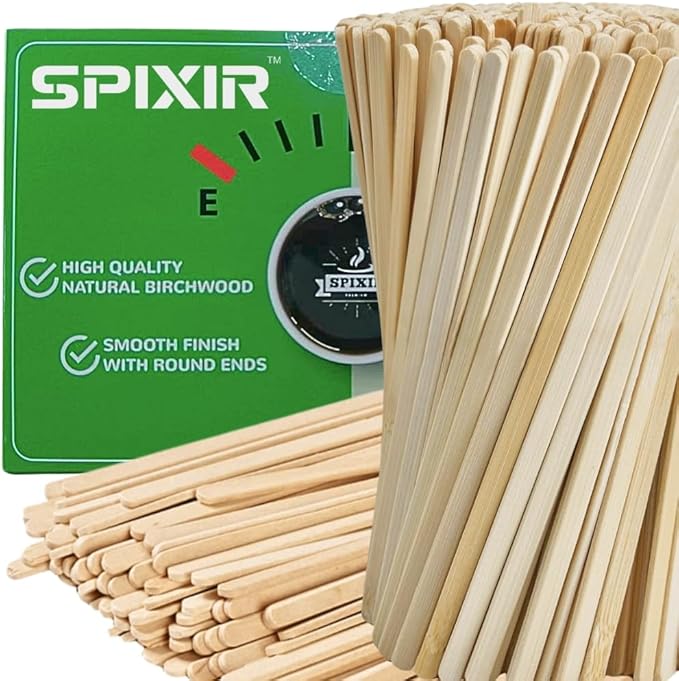 Coffee Stirrers Disposable Wooden Coffee Stir Sticks - Round-End Birchwood 7 Inches Large Wooden Stir Sticks - Pack of 2000 Wood Stir Sticks