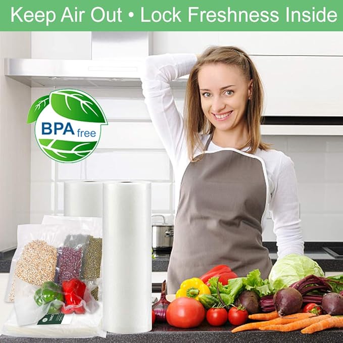 O2frepak Large Gallon 4mil 11.5" x 18.5" Thick Vacuum Sealer Bags with BPA Free and Puncture Prevention,Vacuum Seal Freezer Bags,Great for Sous Vide Vaccume Sealer PreCut Bags