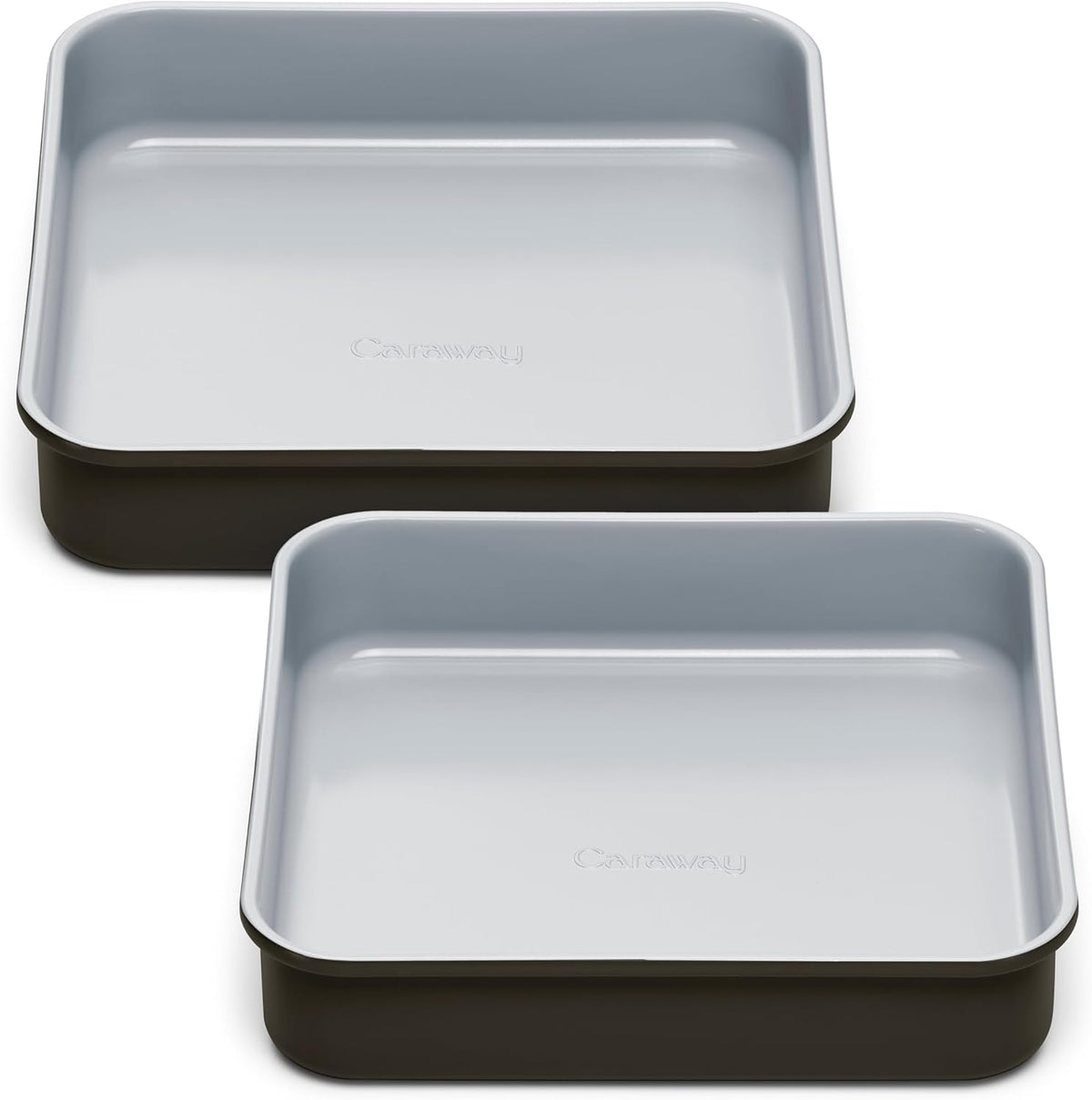 Caraway 9” Square Pan Duo - Non-Stick Ceramic Coating - Free From Forever Chemicals - Cake Pan Perfect for Brownies, Lemon Bars, & More - Black
