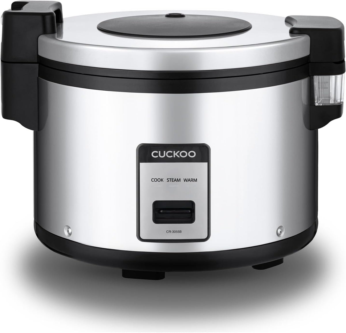 CUCKOO CR-3055 30-Cup (Uncooked) / 60-Cup (Cooked) Large Capacity Commercial Rice Cooker & Warmer with Nonstick Inner Pot, Switch Press (Silver/Black)