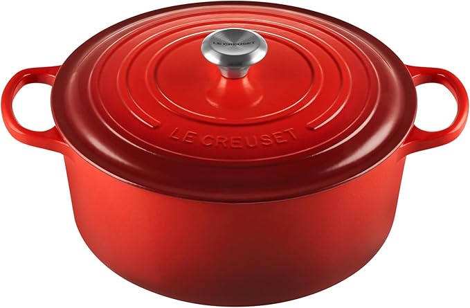 Le Creuset Enameled Cast Iron Signature Round Dutch Oven, 9 qt., Cerise
