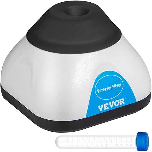 VEVOR Vortex Mixer, 3000RPM Mini Vortex Mixer Shaker, Touch Function Scientific Lab Vortex Shaker, Mix Up to 50ML, 6mm Orbital Diameter for Test Tube, Nail Polish, Eyelash Adhesives, Paint