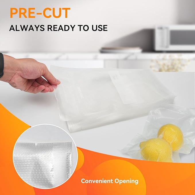 Wevac Vacuum Sealer Bags 100 Gallon 11x16 Inch for Food Saver, Seal a Meal, Weston. Commercial Grade, BPA Free, Heavy Duty, Great for vac storage, Meal Prep and Sous Vide