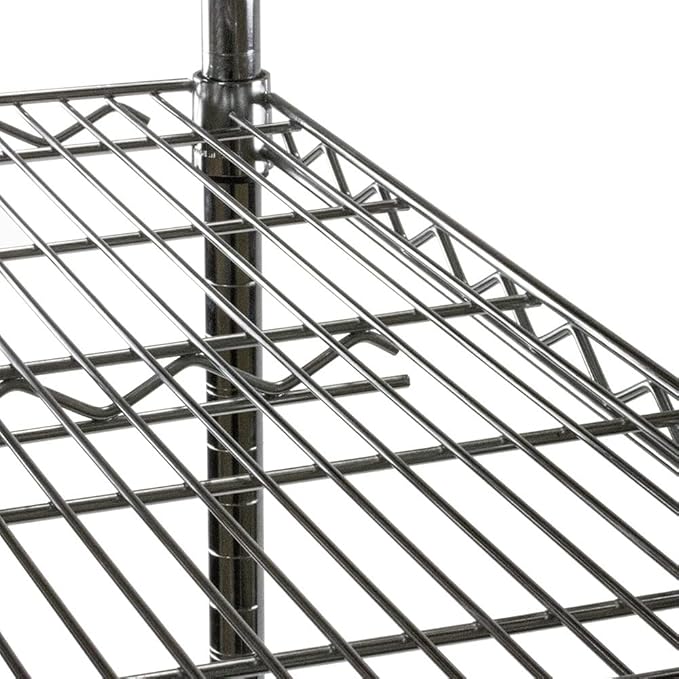 Shelving Inc. 14" d x 30" w Chrome Wire Shelving with 2 Tier Shelves, Weight Capacity 800lbs Per Shelf