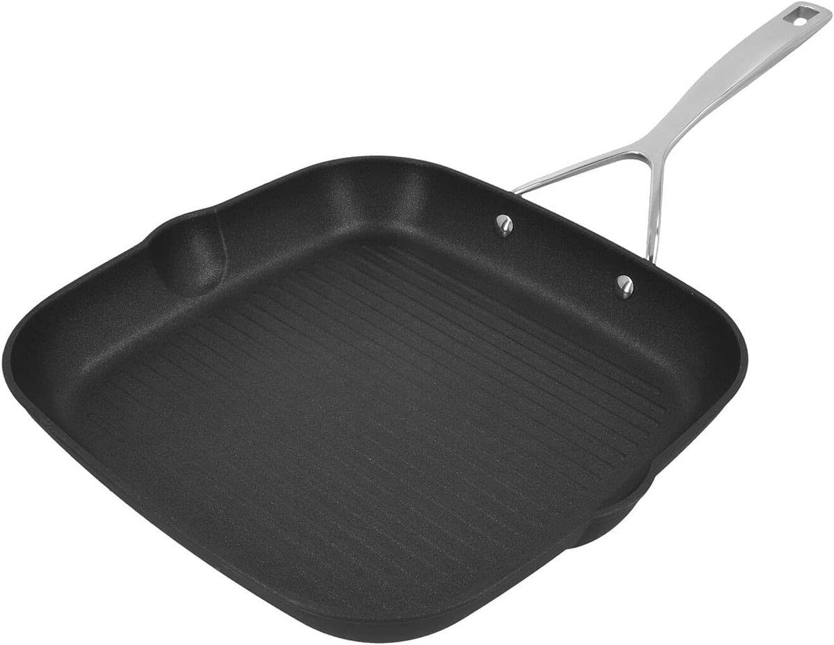Demeyere AluPro 11-inch Aluminum Nonstick Perfect Pan Grill Pan