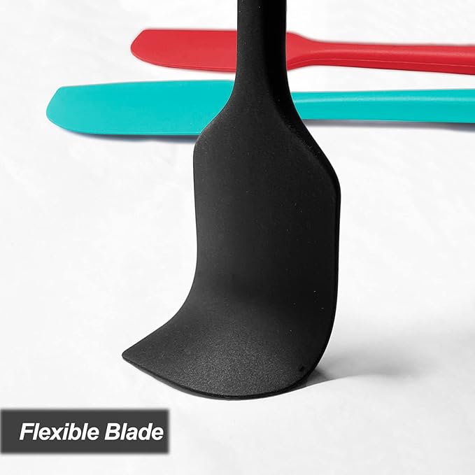 3 Pack Large Silicone Spatula for Kitchen,600°F Heat resistant Rubber Spatulas for Baking,Cooking, Scraping,and Mixing,Non Stick Kitchen Utensils, BPA Free, 11.2 IN, Red