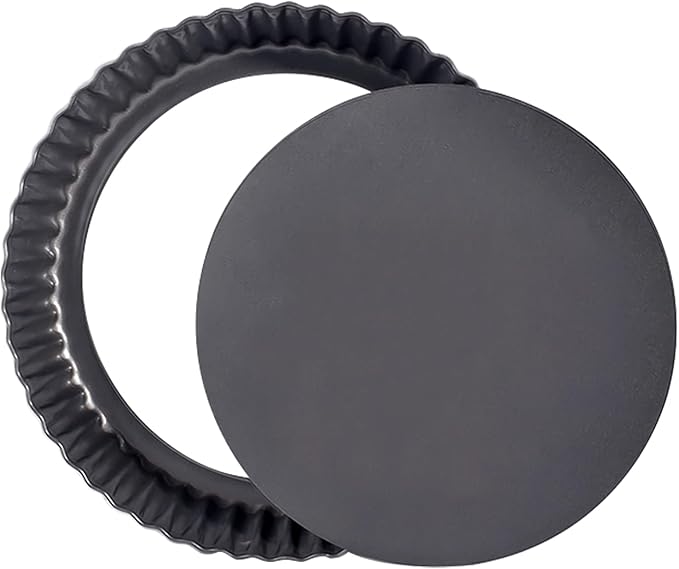 Tart Pan Removable Bottom 8 Inch Tart Pans Round Nonstick Quiche Pan Carbon Steel Quiche Baking Dish with Fluted Edges Fruit Tart Molds for Baking Pie Mold Pizza Chiffon Cake Dessert