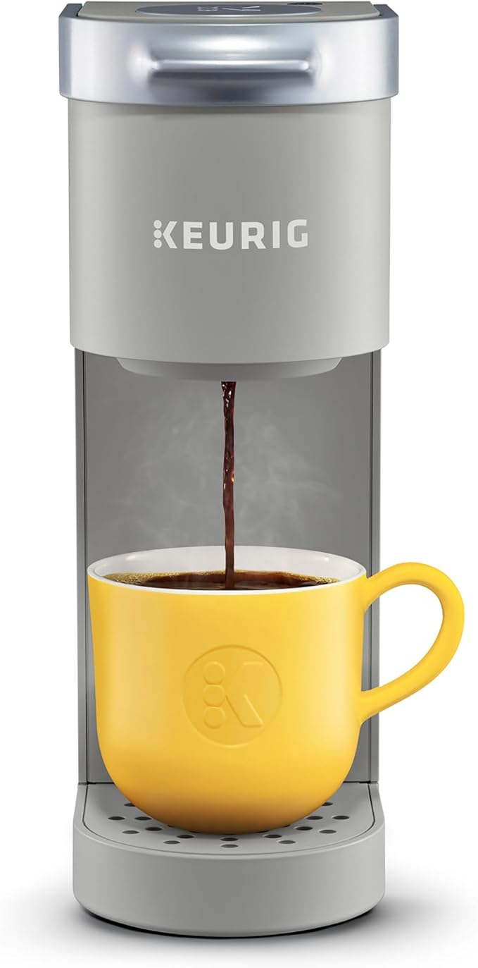 Keurig K-Mini Single Serve K-Cup Pod Coffee Maker, 6 to 12oz Brew size, with Cord Storage, Perfect for Small Spaces, Studio Gray