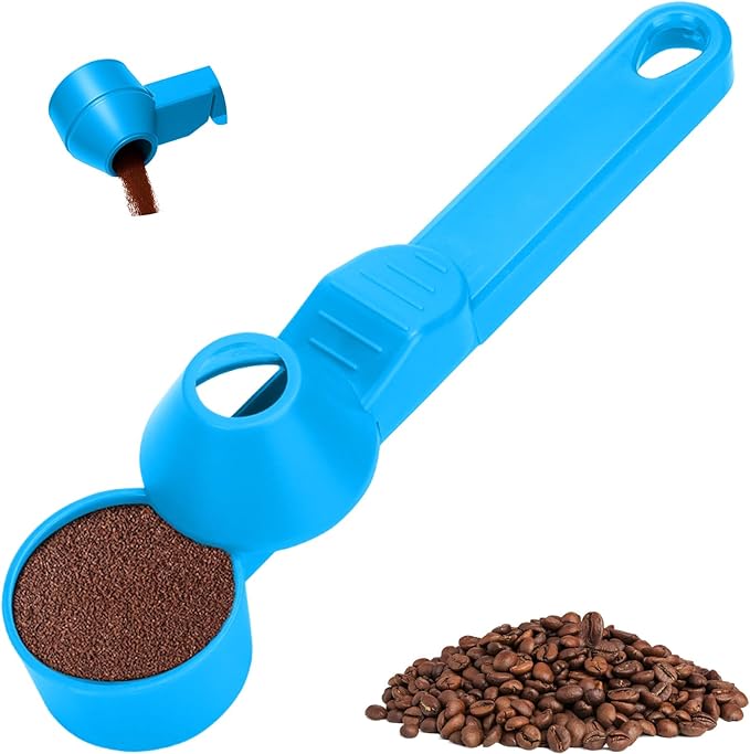 Palksky Coffee Scoop & Funnel for Reusable K Cup Refillable Coffee Pods,2 Tablespoon Coffee Measuring coffee Scooper,1PCS (Sky Blue)