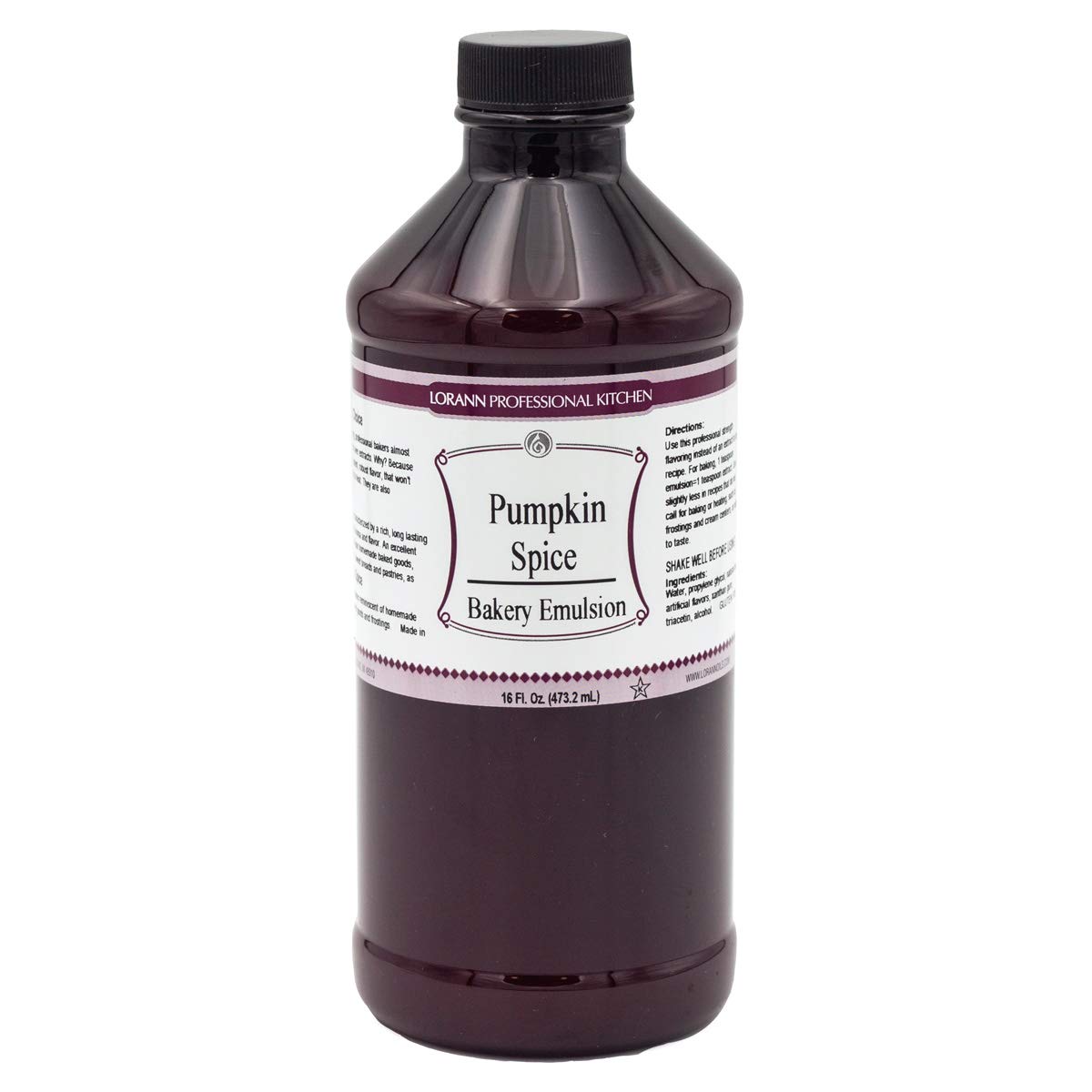 Lorann Oils Pumpkin Spice Bakery Emulsion: Genuine Pumpkin Spice Blend, Perfect for Boosting Fall Flavors in Cakes, Cookies & Desserts, Gluten-Free, Keto-Friendly, Pumpkin Spice Flavoring Essential