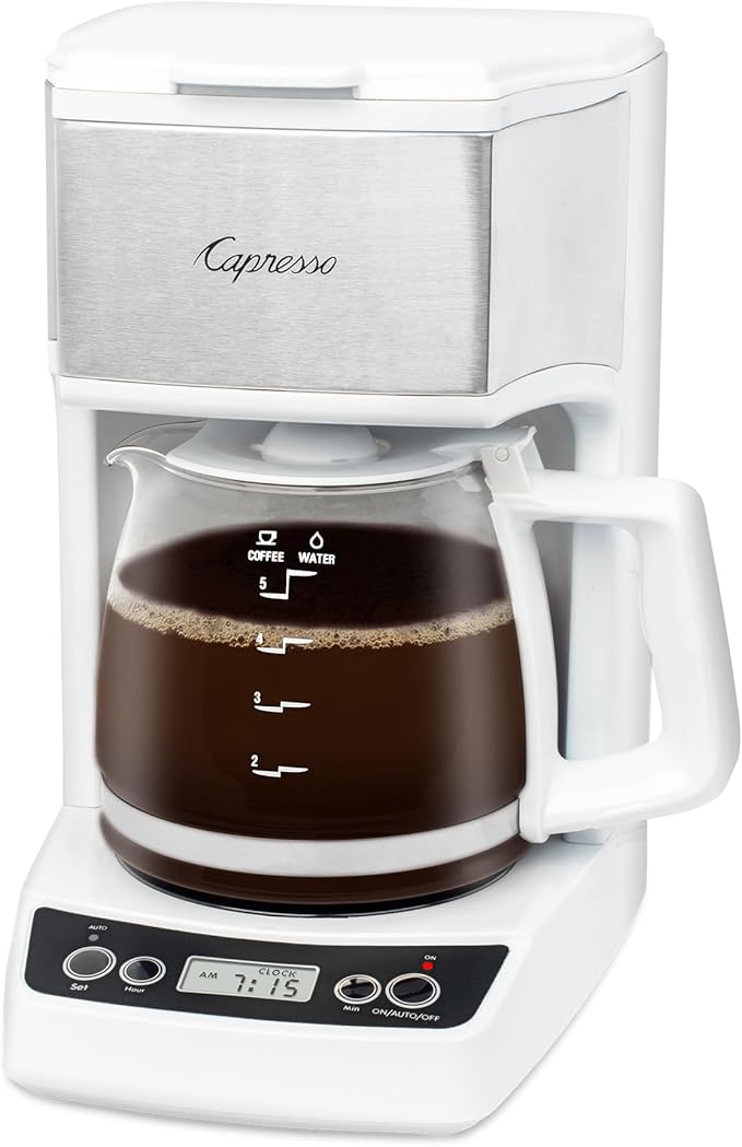 Capresso 5-Cup Mini Drip Coffee Maker, White