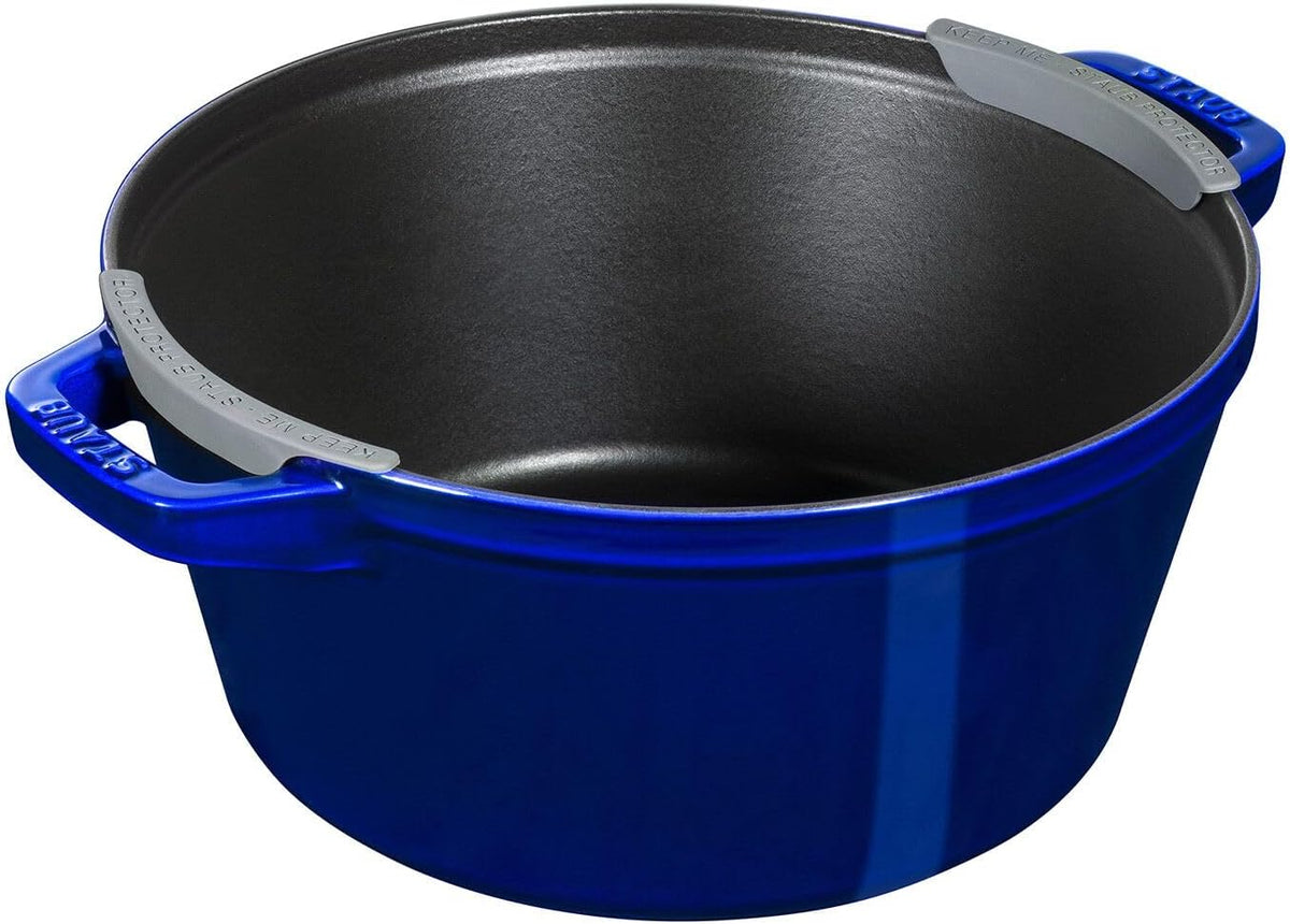 Staub Cast Iron 4-pc Stackable Set - Dark Blue