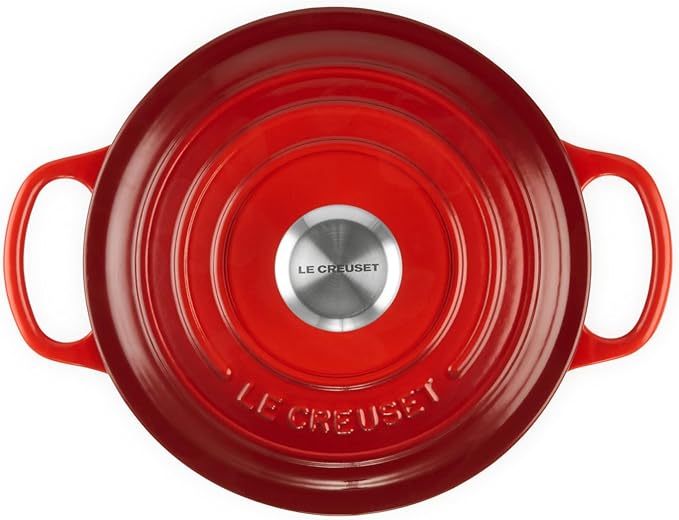 Le Creuset Enameled Cast Iron Signature Round Dutch Oven, 2 qt., Cerise