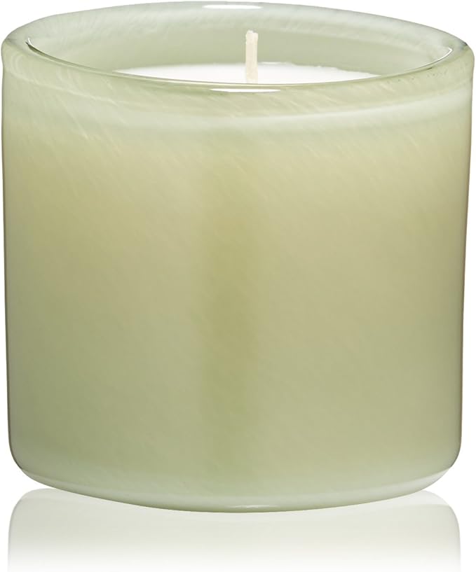 LAFCO New York Classic Candle, Fresh Cut Gardenia - 6.5 oz - 50-Hour Burn Time - Reusable, Hand Blown Glass Vessel - Made in The USA