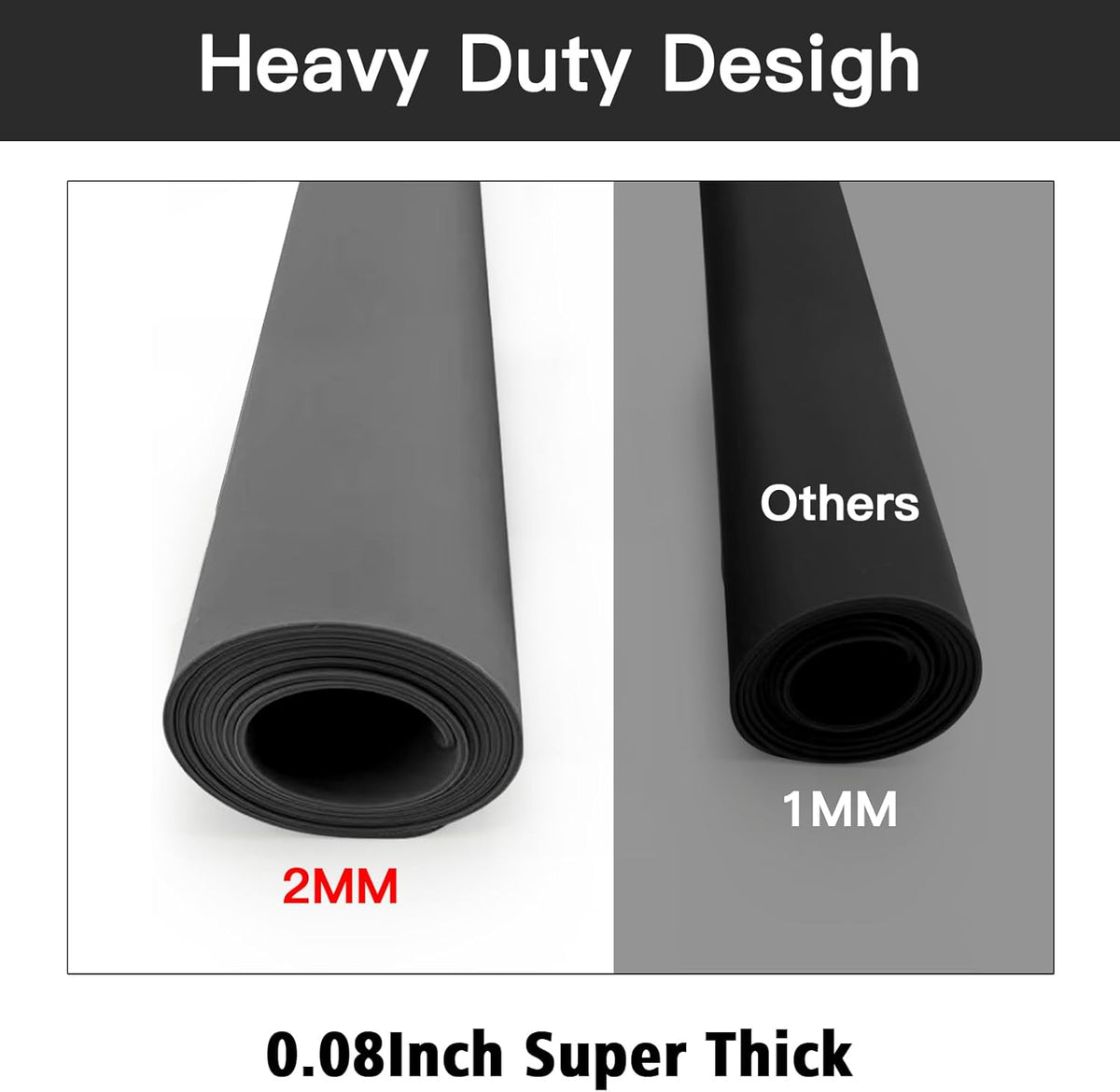 2MM Extra Thick Silicone Mats for Kitchen Counter 23.6" x 15.7" x0.08"(60cmx40cm), Kitchen Island Heat-Resistant Coffee Mat, Non-slip Desk Protect Mat, Multipurpose Countertop Protector (Light Grey)