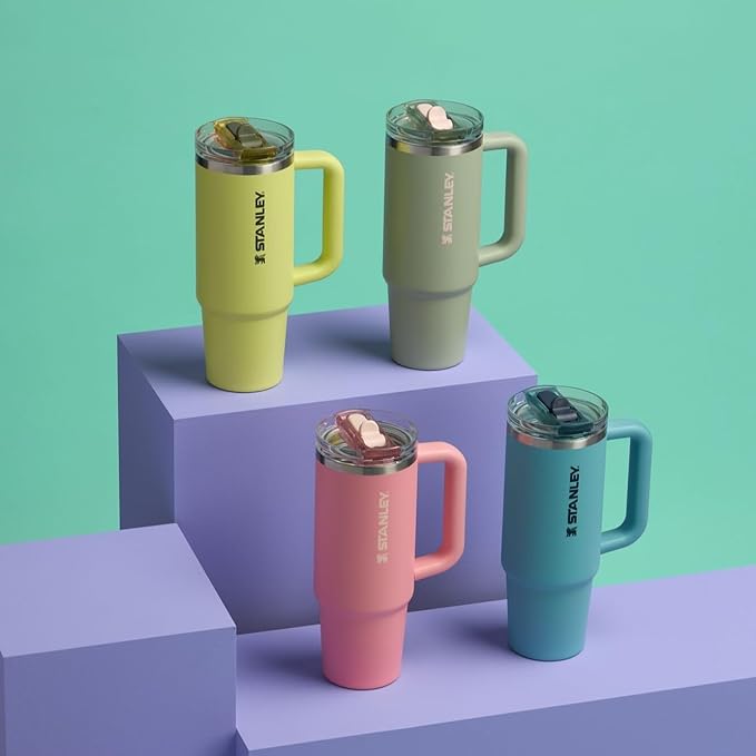STANLEY Quencher ProTour Flip Straw Tumbler with Leakproof Lid | Built-In Straw & Handle | Cupholder Compatible for Travel | Insulated Stainless Steel Cup | BPA-Free