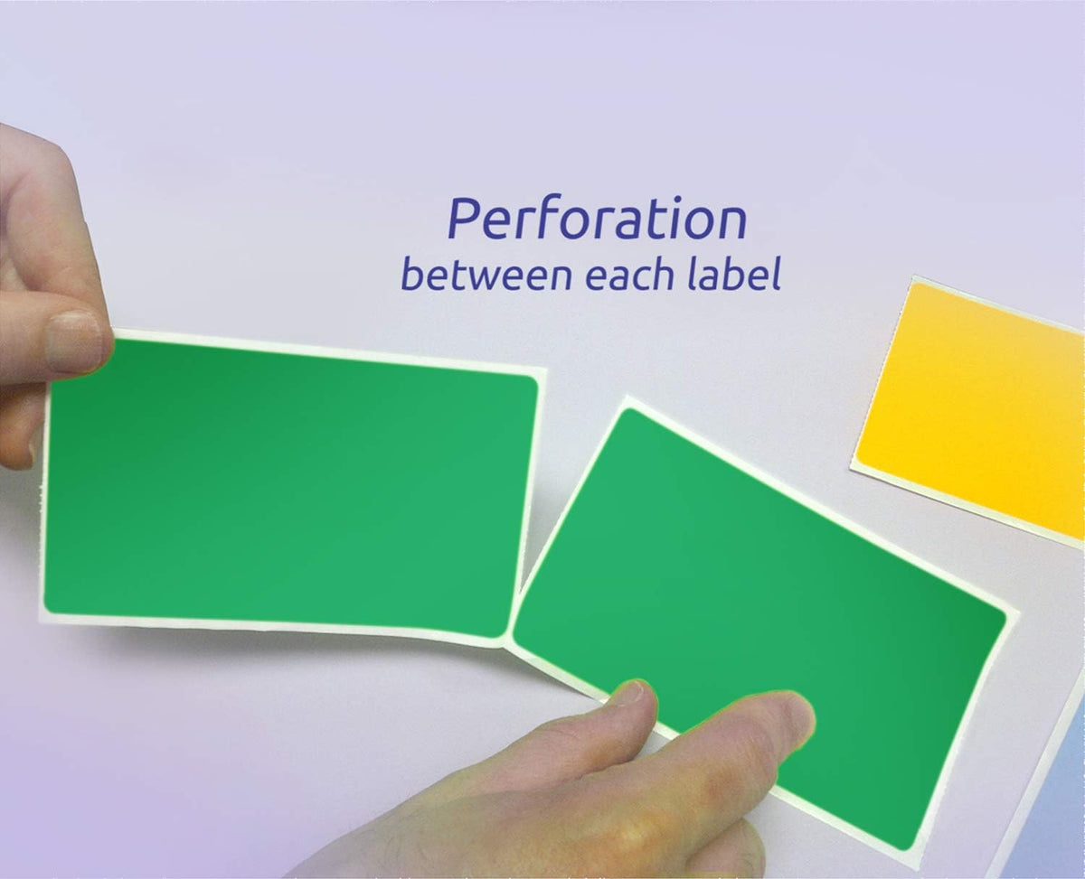 NextDayLabels 500 Rectangle Stickers (3" x 5") - Color Coding Labels Roll - Moving Labels for Boxes, Colored Inventory Stickers for Packing, Organizing, and Storage (Green)