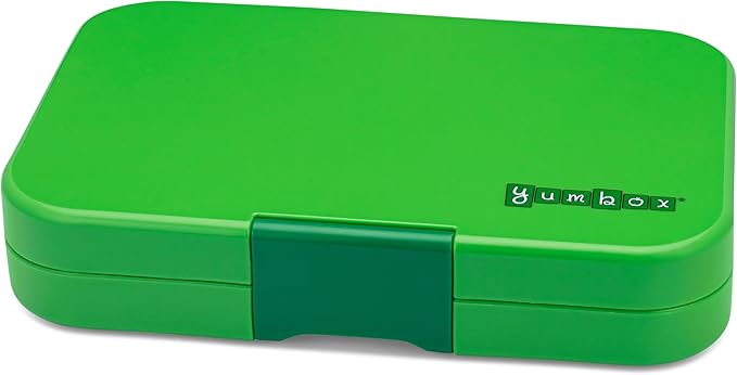 Yumbox Tapas Leakproof Bento Lunch Box: 4.2 Cups Larger 5-Compartment Design in Jurassic Green with Jungle tray - for Adults and Bigger Kids.