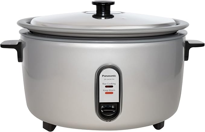 Panasonic Commercial Electric Rice Cooker, 120V Extra-Large Capacity 60-Cup (Cooked), 30-Cup (Uncooked) with One-Touch Operation - SR-GA541FH - Silver