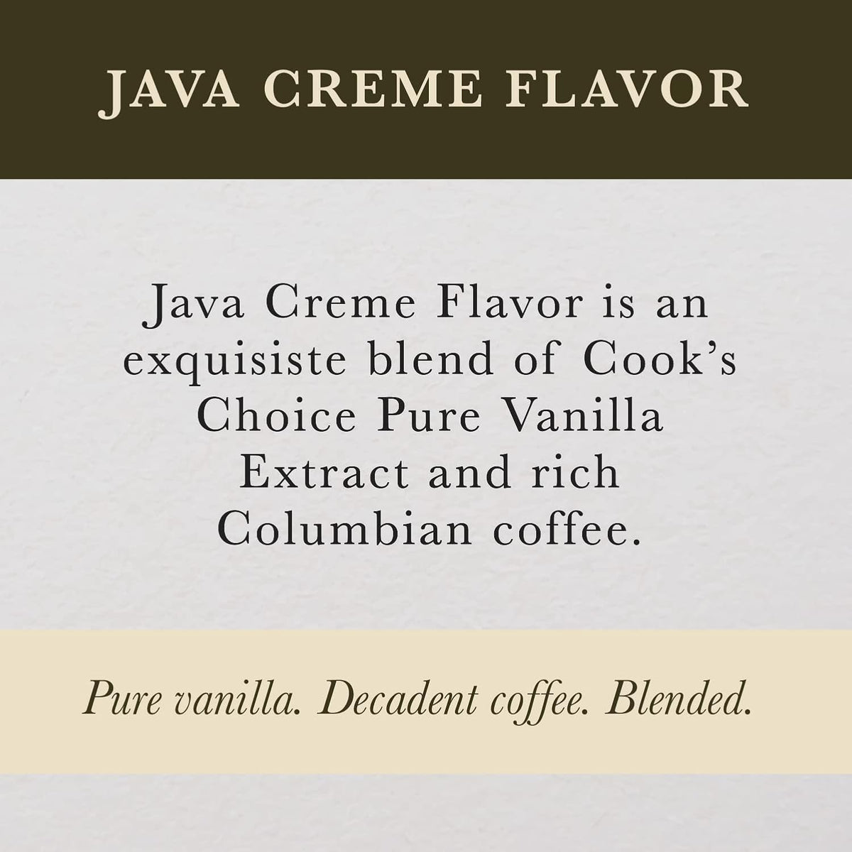 Cook's Java Creme Flavor 4 oz