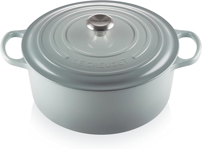 Le Creuset Enameled Cast Iron Signature Round Dutch Oven, 9 qt., Sea Salt