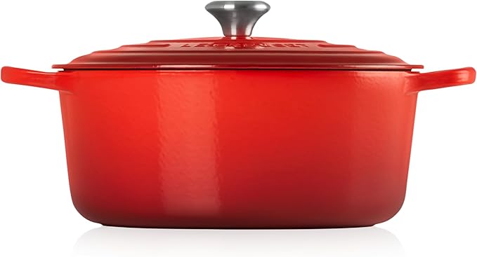 Le Creuset Enameled Cast Iron Signature Round Dutch Oven, 9 qt., Cerise