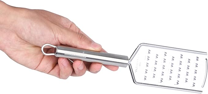 Restaurantware-German Standard Coarse Handheld Graters, 24 Flat Cheese Graters - Dishwashable, Durable, Stainless Steel Food Grater With Handle, Suitable For Potato, Carrot, Hard Cheese, And, More