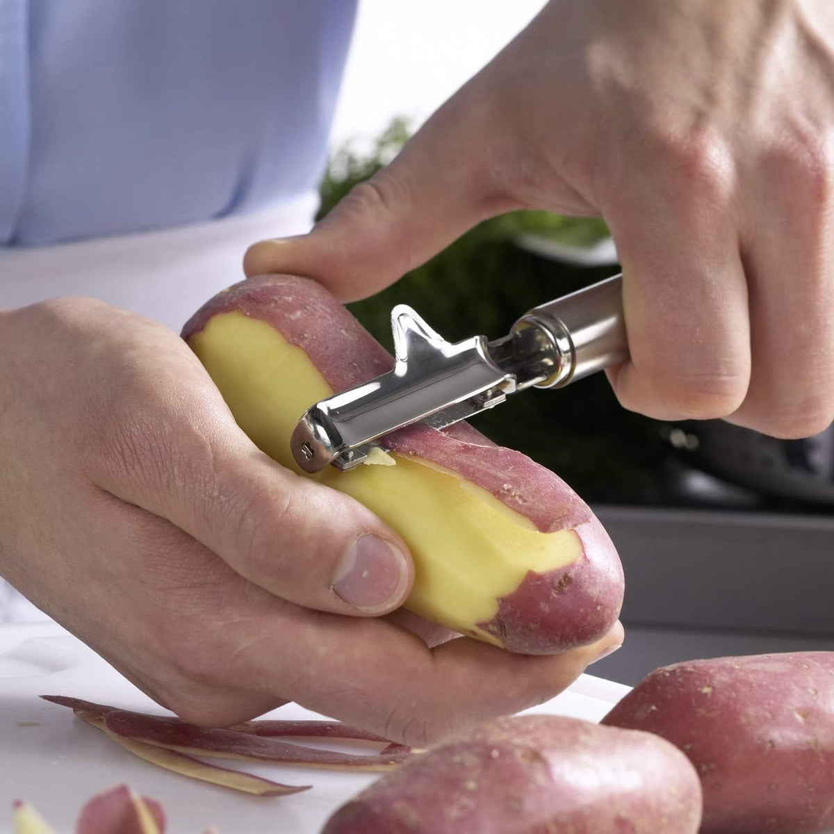 Rosle Stainless Steel Left-Handed Swivel Peeler, 7.5-inch