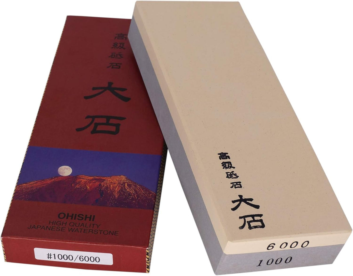 Magma Ohishi Japanese Toishi Waterstone, Grindstone, Grain 1000/6000 Combination, 8.07x 2.95 x 1.18