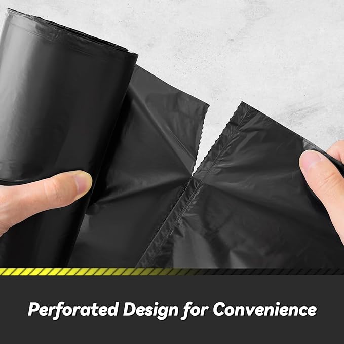 150 Count 55-60 Gallon Trash Bags, Sturdy & Tear-Resistant Commercial Can Liners 55 Gallon, Large Garbage Bags, Large Black Trash Bags for Commercial, Lawn and Leaf Bags