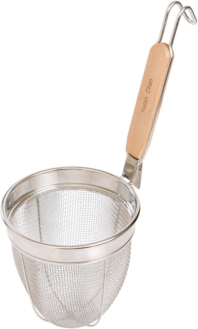 Helen's Asian Kitchen Helen’s Asian Kitchen Stainless Steel Mesh Spide, 6-Inch, Basket, Silver