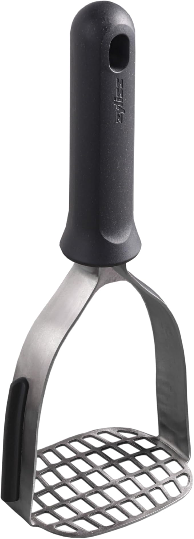 Zyliss Stainless Steel Potato Masher - Food Smasher for Potatoes, Avocados & More - Home Kitchen Essentials & Accessories - Manual Potato Masher Tool - Dishwasher-Safe Vegetable Masher - Grey