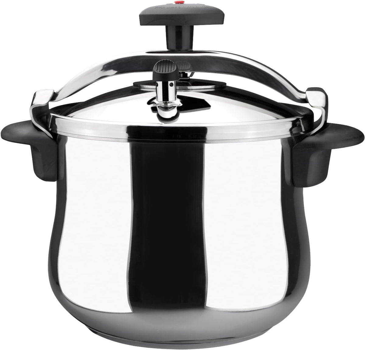 MAGEFESA Star Belly Pressure Cooker 8.4 Qt – 18/10 Stainless Steel, Rounded Bottom, 3 Safety Systems, Works on All Stovetops Including Induction, 8 PSI