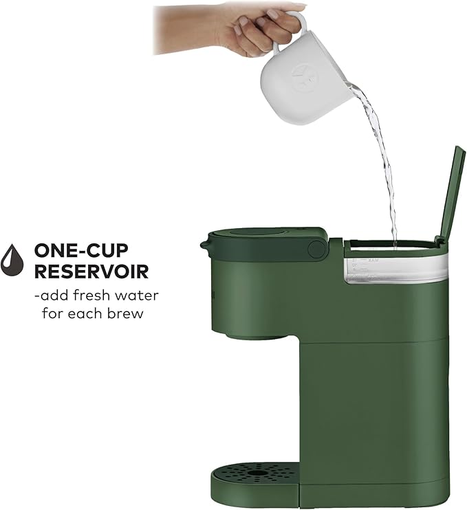 Keurig K-Mini Single Serve K-Cup Pod Coffee Maker, 6 to 12oz Brew size, with Cord Storage, Perfect for Small Spaces, Evergreen