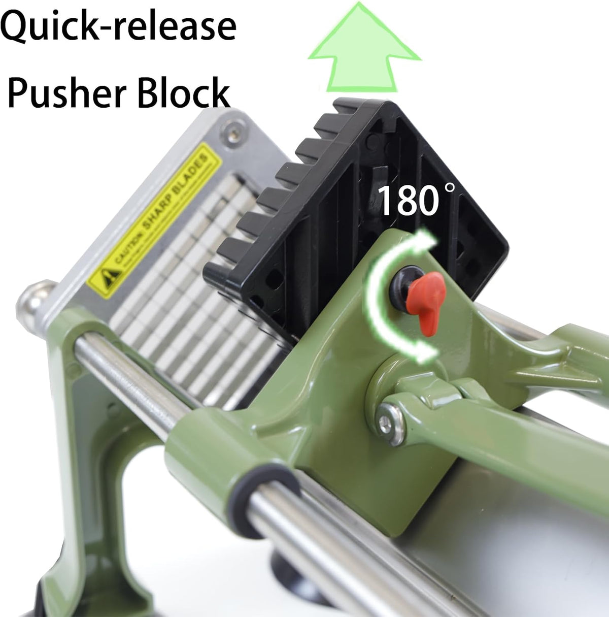French Fry Cutter Stainless Steel.Potato Cutter for French Fries with 1/2Inch Blade, Commercial French Fry Cutter Manual Potatoes Cutting Machine with Suction Feet.