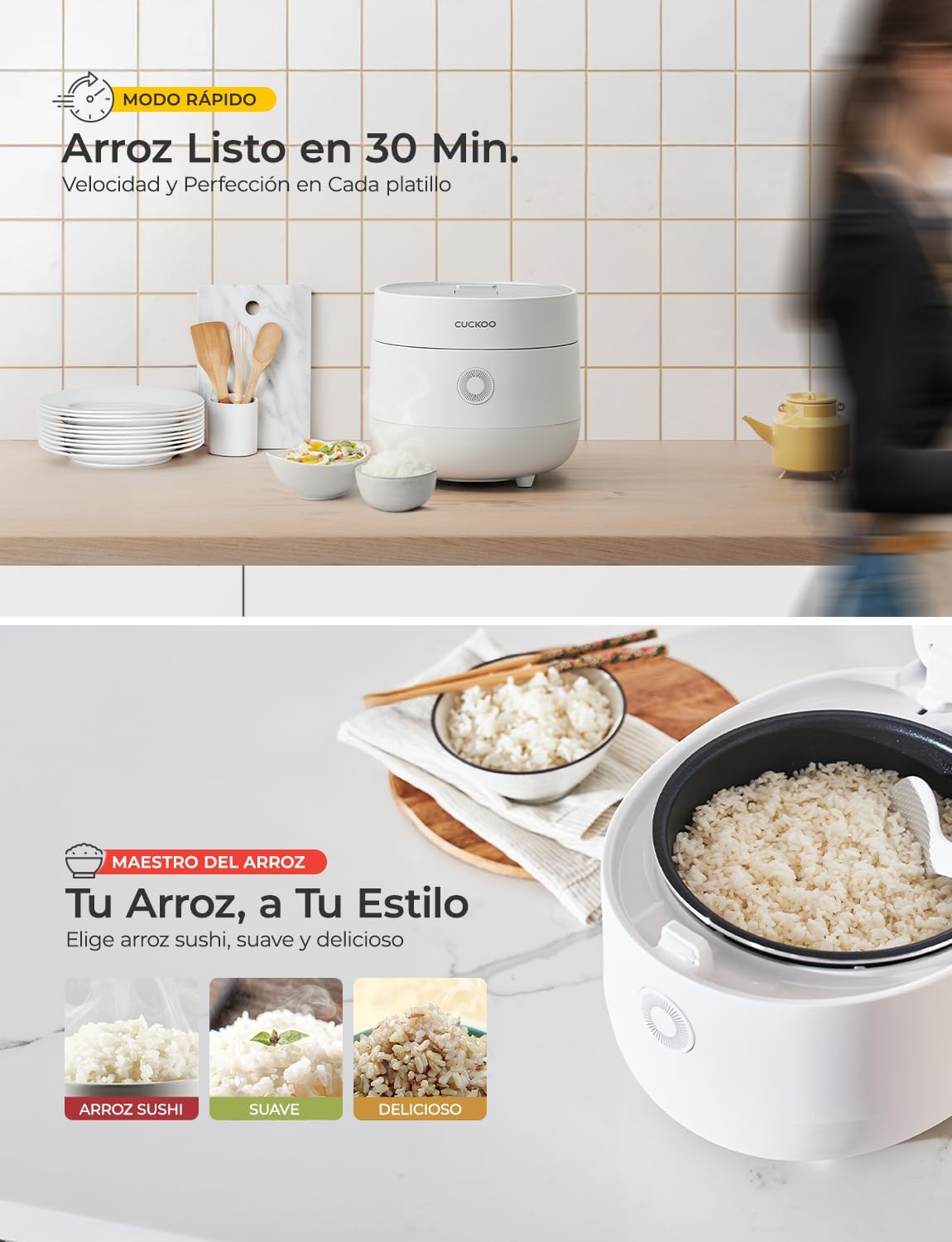 CUCKOO CR-0675FW 6-Cup (Uncooked) / 12-Cup (Cooked) Micom Rice Cooker with Nonstick Inner Pot, 13 Menu Modes, LCD Display, Fuzzy Logic Tech, Auto Clean (White)