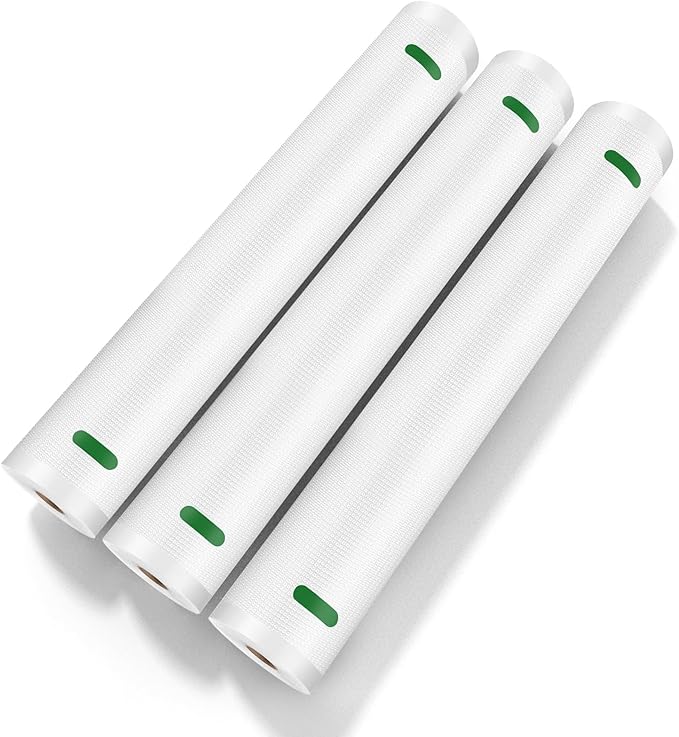 MAGIC SEAL Vacuum Sealer Bags, 3 Rolls 12’’ × 16.4’ Textured Vac Seal Bags for Food Storage, Sous Vide and Meal Prep, BPA Free, Commercial Grade - NOT Work with MAGIC SEAL MS175 Vac Sealers