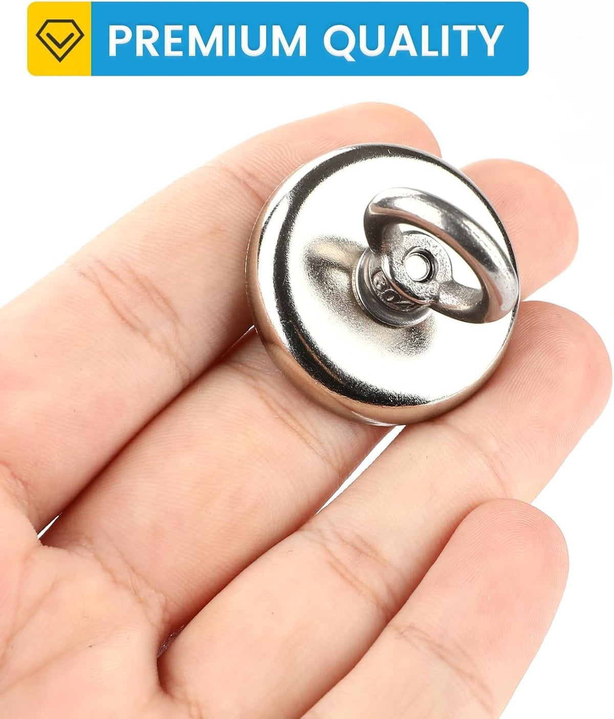 Magnetic Hooks, 100 LB（45KG） Heavy Duty Magnetic Hooks with Countersunk Hole Eyebolt, Perfect for Home, Kitchen, Workplace, Office and Garage, Pack of 50