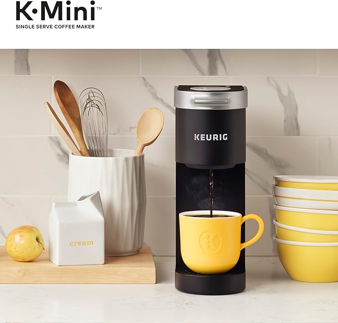 Keurig K-Mini Single Serve K-Cup Pod Coffee Maker, 6 to 12oz Brew size, with Cord Storage, Perfect for Small Spaces, Black