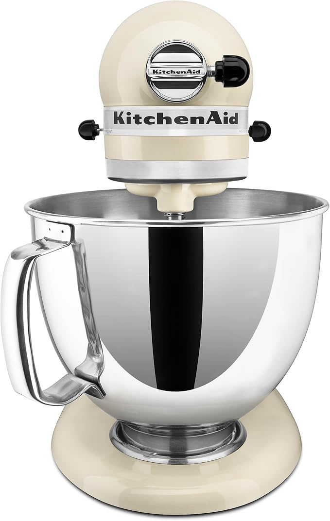 KitchenAid Artisan Series 5 Quart Tilt Head Stand Mixer with Pouring Shield KSM150PS, Almond Cream