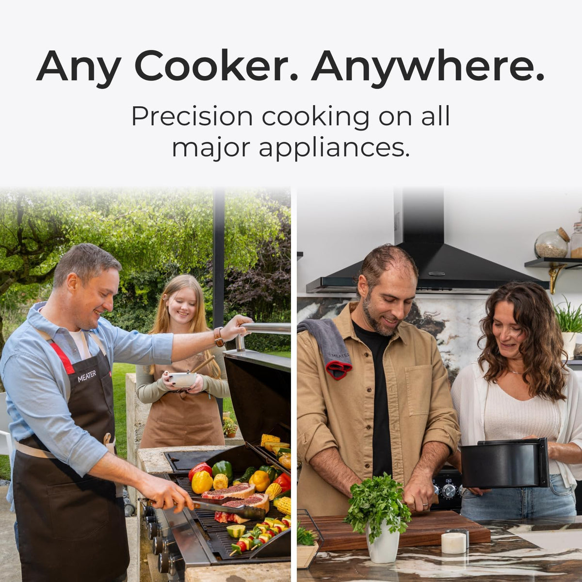 MEATER Plus Bundle: Smart Digital Wireless Meat Thermometer with Heat-Resistant BBQ Mitts & Bar Blade Opener | Grilling, Smoking, Roasting, Baking, & BBQ | Limited Edition Brown Sugar Color