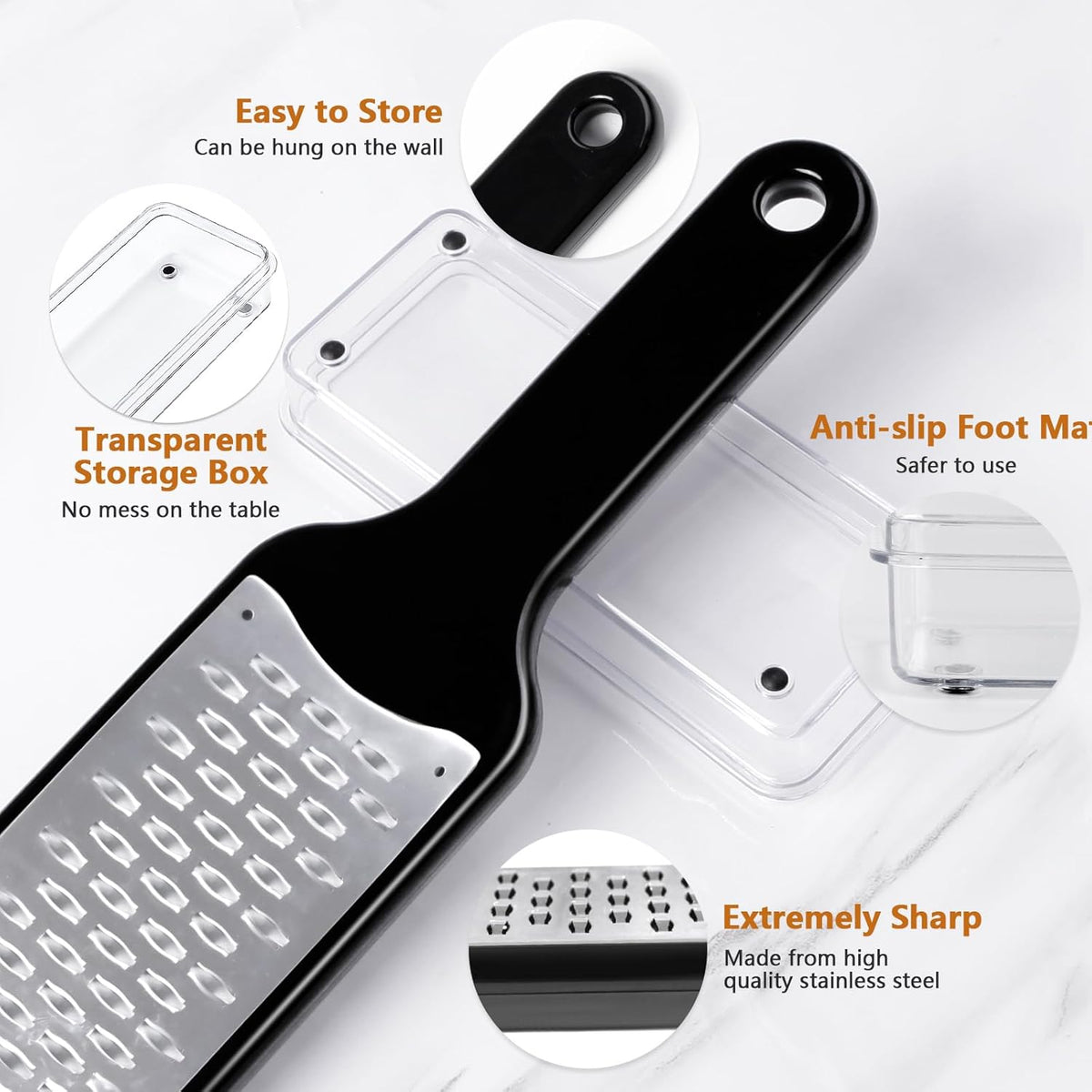 LHS Cheese Grater Ribbon Blade for Hard Cheese, Apple, Carrot, Zucchini and Chocolate, Stainless Steel Kitchen Tool Grater