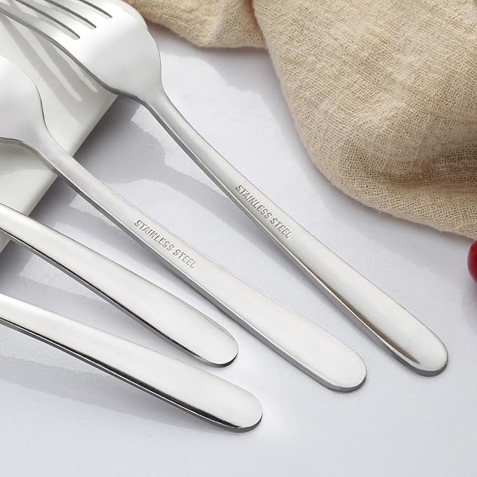 Pleafind 36-Pcs Salad Forks Set (7.1 inch), Stainless Steel Flatware Forks Silverware, Mirror Polished Dessert Forks Bulk Set, Small Metal Forks for Home, Kitchen, Restaurant, Dishwasher Safe