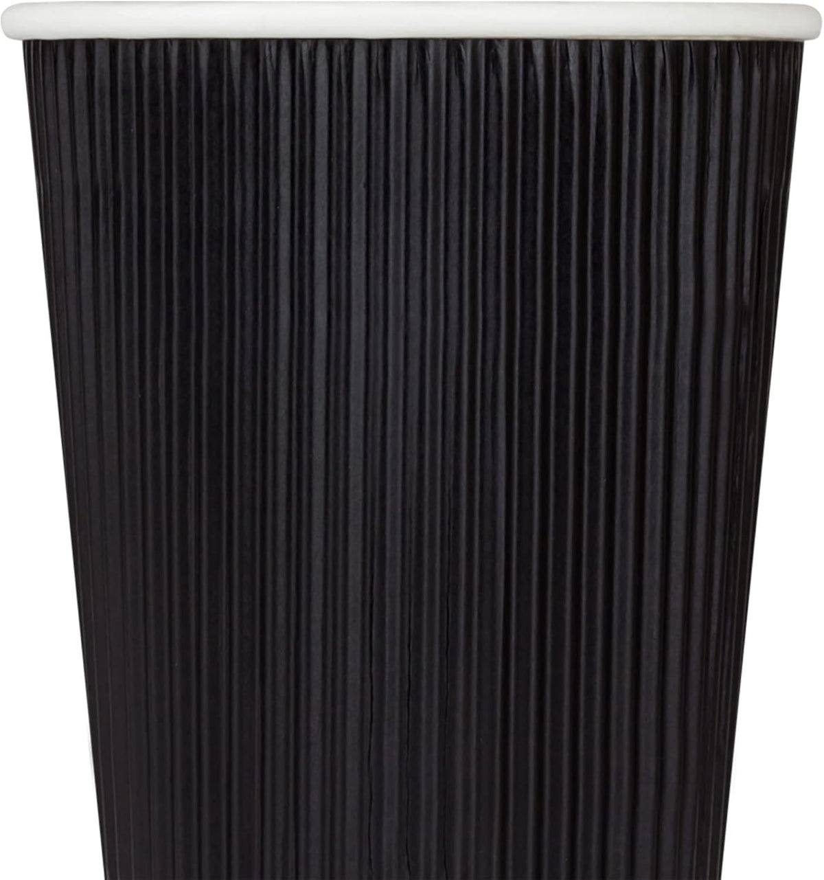 Karat 16oz Ripple Insulated Coffee Hot Cups [500 Count] Black Double Poly Lined Paper Hot Cup - Ideal for Hot Beverages, 90mm (C-KRC516B)