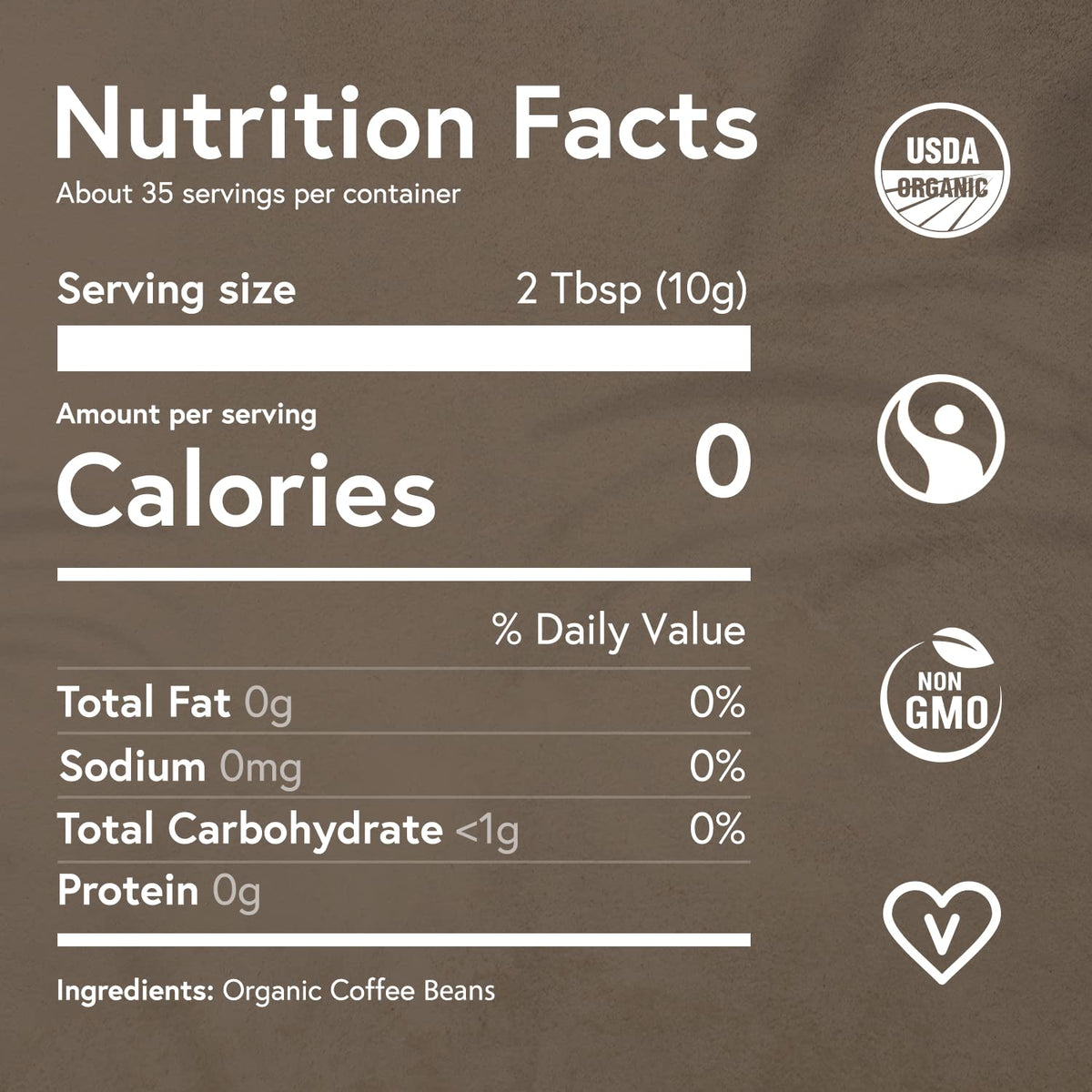 Fabula Low Acid Coffee, USDA Organic Ground Coffee Medium Roast - Non GMO - No Molds - Mycotoxins Pesticides Free - Single Origin Coffee - 12 oz