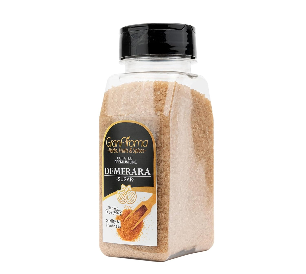 GranAroma Demerara Sugar, Sweets & Beverages, Cooking & Baking, Raw Crystals (14 Ounce)