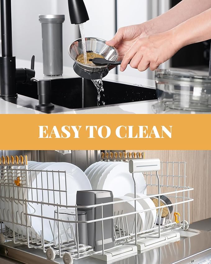 GDOR 1200W Juicer, 3.2" Wide Chute, Titanium-Enhanced Blade, Heavy-Duty Copper Motor, Dual Speed Centrifugal Juice Extractor, BPA-Free, Silver