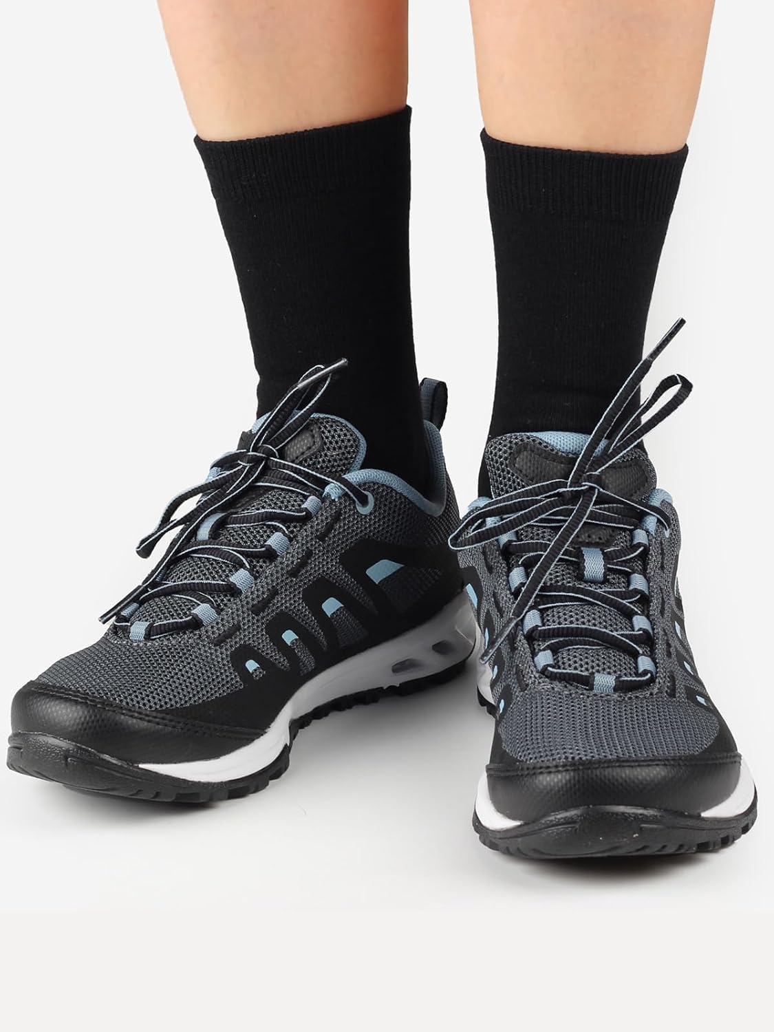COTTON DAY Unisex Little Kids Youth Boys Girls Soft Cotton Crew Dress Socks Seamless Toe Black White Gray Navy 6 Pack
