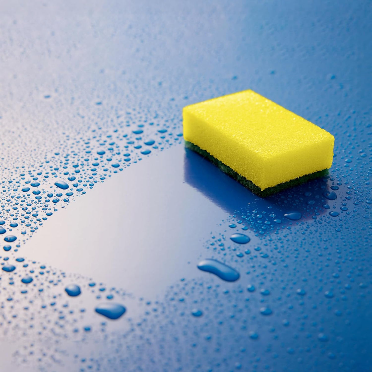 DecorRack 80 Count Non-Scratch Cleaning Scrub Sponges, Dual-Sided Heavy Duty Kitchen Sponges for Dishes, Cleaning Household, Bathroom, Car Wash - Yellow (Pack of 80)