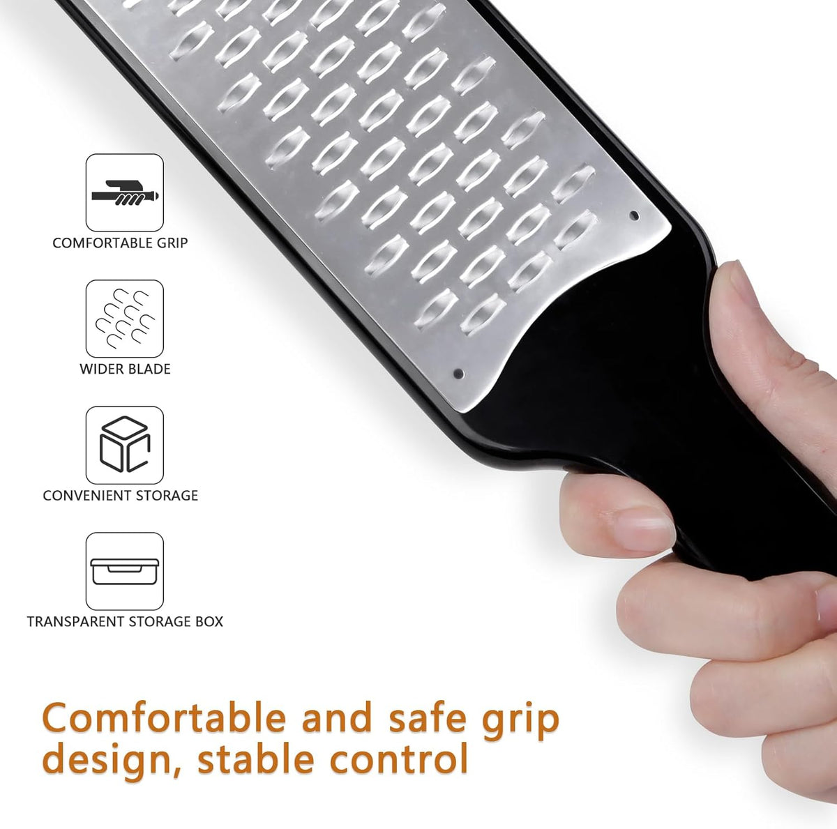 LHS Cheese Grater Ribbon Blade for Hard Cheese, Apple, Carrot, Zucchini and Chocolate, Stainless Steel Kitchen Tool Grater